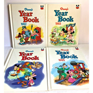 Vintage Disney's Year Book Lot 1992 93 95 96 Wonderful World of Reading Grolier